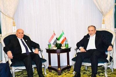 ملاقات وزیر امور خارجه ایران با همتای عراقی