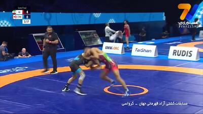 کشتی رحمان عموزاد مقابل پیمان بیابانی را ببینید + ویدیوی کامل