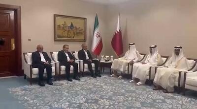 زبان بدن پزشکیان در دیدار با امیر قطر