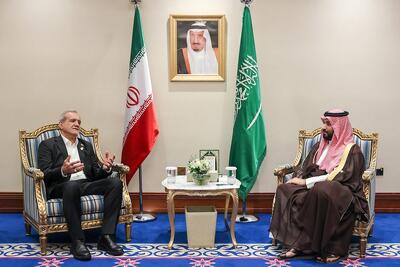 عکس | دیدار ولیعهد عربستان با پزشکیان