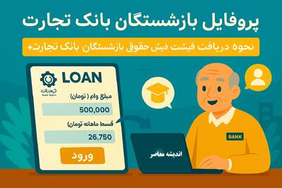 پروفایل بازنشستگان بانک تجارت/ نحوه دریافت فیش حقوقی بازنشستگان بانک تجارت+ لینک ورود به سامانه پروفایل بازنشسته های بانک تجارت