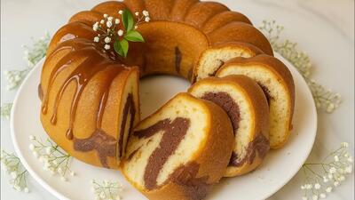 سه سوته این کیک مرمر خوشمزه رو درست کن !