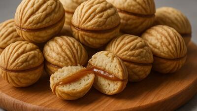 طرز تهیه شیرینی گردویی بدون نیاز به قالب / دستور شیرینی عصرانه در زمان کم