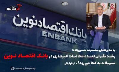 به مدیرعاملی محمدرضا حسین‌زاده؛ رشد نگران‌کننده مطالبات غیرجاری در بانک اقتصاد نوین: تسهیلات به کجا می‌رود؟