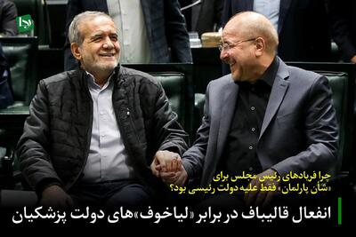 انفعال قالیباف در برابر «لیاخوف‌»های دولت پزشکیان/ چرا فریادهای رئیس مجلس برای «شأن پارلمان» فقط علیه دولت رئیسی بود؟
