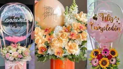 25 مدل شیک باکس گل بادکنک دار برای جشن تولد و استقبال نوزاد
