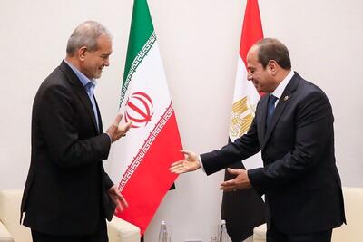 دیدار پزشکیان و رئیس جمهور مصر در قطر + فیلم