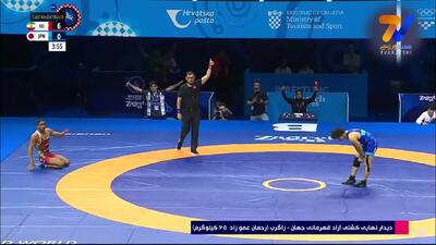 کشتی رحمان عموزاد فینال قهرمانی جهان را ببینید + ویدیوی کامل