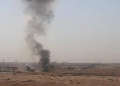 هدف قرار گرفتن یک خودرو در نزدیکی فرودگاه حلب