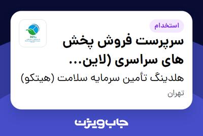 استخدام سرپرست فروش پخش های سراسری (لاین مکمل‌های ورزشی) در هلدینگ تأمین سرمایه سلامت (هیتکو)