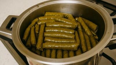 طرز تهیه دلمه برگ انگور بدون باز شدن و ریختن دلمه ها
