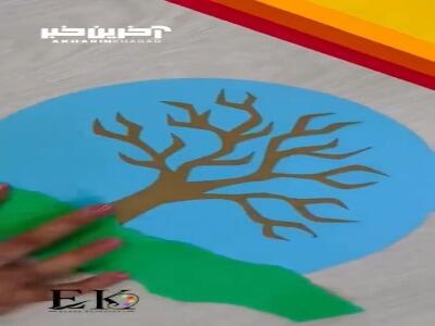 یک کاردستی ساده و رنگی برای لذت بردن از حال‌و‌هوای پاییز