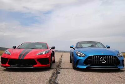 قدرت آلمانی یا عضله آمریکایی؟ درگ مرسدس AMG GT و کوروت استینگری