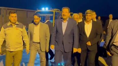 بازدید وزیر صمت و مدیرعامل فولاد مبارکه از ایستگاه راه‌آهن منطقه صنعتی و معدنی سنگان /ویدئو
