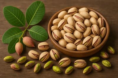 برداشت 9 هزار تن پسته از باغات قم در سال جاری (فیلم)
