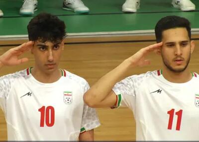 سلام نظامی فوتسالسیت‌های جوان در بازی با روسیه