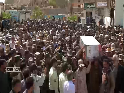 تشییع پیکر مطهرشهید مدافع امنیت در زاهدان