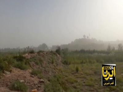کاهش دید افقی در قصر شیرین بر اثر گردوغبار