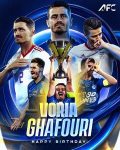 طرح/ پوستر AFC به بهانه تولد 38 سالگی وریا غفوری