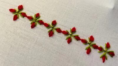 گلدوزی برای مبتدیان : دوخت های گل های ریز و جذاب با دست