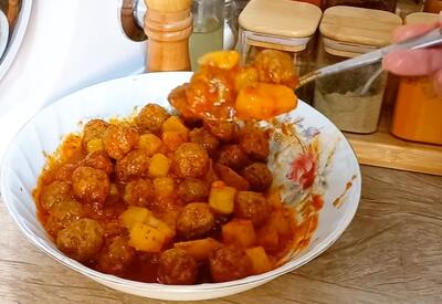 طرز تهیه غذای راحت و خوشمزه / غذای خوشمزه ۳۰ دقیقه ای با گوشت چرخ کرده