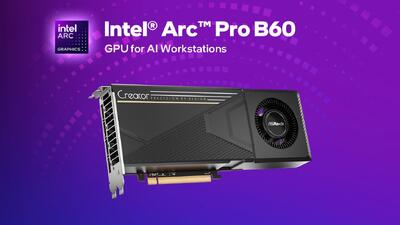 کارت گرافیک Arc Pro B60 Creator از سازندهٔ ازراک با قیمت 599 دلار معرفی شد