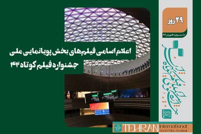 اسامی فیلم‌های بخش پویانمایی ملی جشنواره فیلم کوتاه تهران اعلام شد