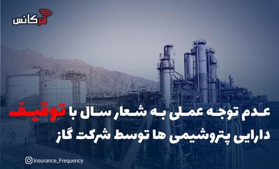 عدم توجه عملی به شعار سال با توقیف دارایی پتروشیمی ها توسط،شرکت گاز