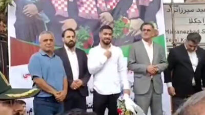 استقبال باشکوه جویباری‌ها از افتخارآفرینان کشتی