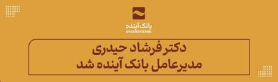 دکتر فرشاد حیدری، مدیرعامل بانک آینده شد