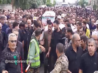 تشییع پیکر مامور وظیفه شناس میاندورودی در بخش گهرباران
