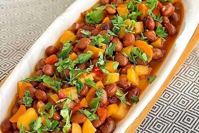 خوراک لوبیا سبزِ خوشمزه، مخصوص گیاه‌خواران