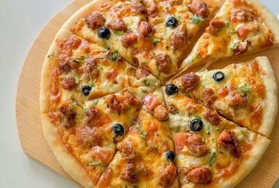 دستور پخت پیتزای مرغ آلفردو خانگی خوشمزه و لذیذ !