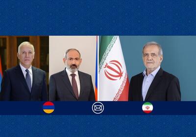 پیام تبریک پزشکیان به رئیس جمهور و نخست وزیر ارمنستان