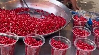 درآمد 450 میلیونی چرخی انارفروش!