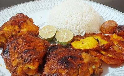 مرغ خامه ای گوجه به طعم رستورانی خونگی خوشمزه و ساده!