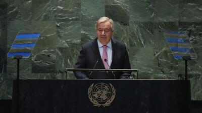 دبیرکل سازمان ملل: هیچ توجیهی برای آنچه در کرانه باختری رخ می‌دهد و ادامه شهرک‌سازی در آن وجود ندارد / باید پیش از آنکه دیر شود تعهدمان به راه‌حل دو کشوری را تجدید کنیم / راه‌حل دو کشوری نیازمند تصمیم‌های دشوار است
