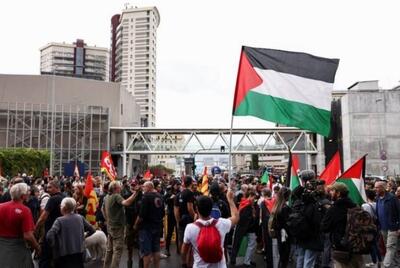 تظاهرات حامیان فلسطین در ایتالیا؛ مسیرهای دسترسی به بندر «جنوا» مسدود شد