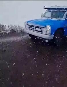 بارش شدید برف تابستانی در منطقه الند شهرستان خوی