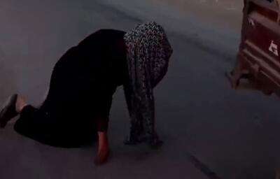 زن آواره فلسطینی، نماد فاجعه انسانی در غزه