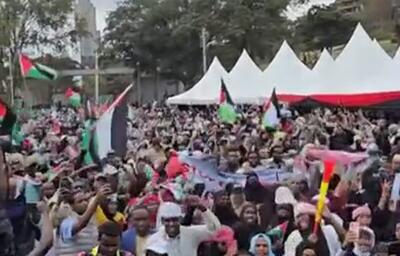 تجمع هزاران کنیایی در نایروبی در حمایت از مردم فلسطین