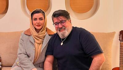چهره ها/ ژست عجیب مهدی یغمایی و همسرش در عکس جدیدشان!