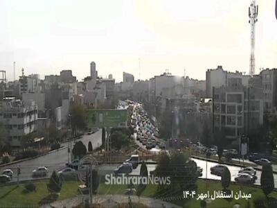 بار ترافیکی در میدان استقلال مشهد