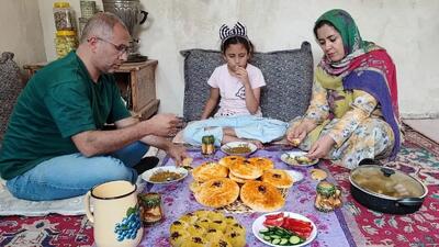 صبحانه محلی ایرانی: نان سنتی و عدسی روستایی (فیلم)