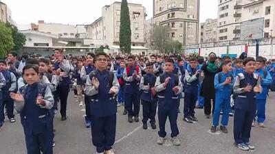 فرزند شهید میرشکاری با بدرقۀ پلیس راهی مدرسه شد/فیلم