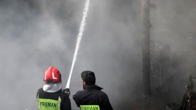 مهار حریق سنگین در خیابان سعدی گناباد