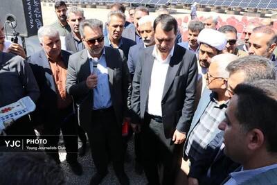 بهره برداری از نیروگاه خورشیدی ۶۰۰ کیلوواتی تصفیه‌خانه فاضلاب آباده