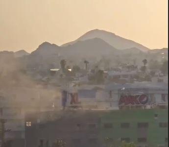 لحظه ‌اصابت پهپاد یمنی به بندر ایلات