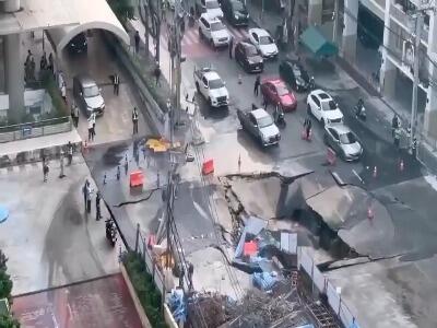 گودال عظیم در پایتخت تایلند دهان گشود