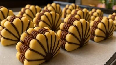 طرز تهیه بیسکویت شکلاتی دو رنگ : این بیسکویت ها توی دهن آب میشن !